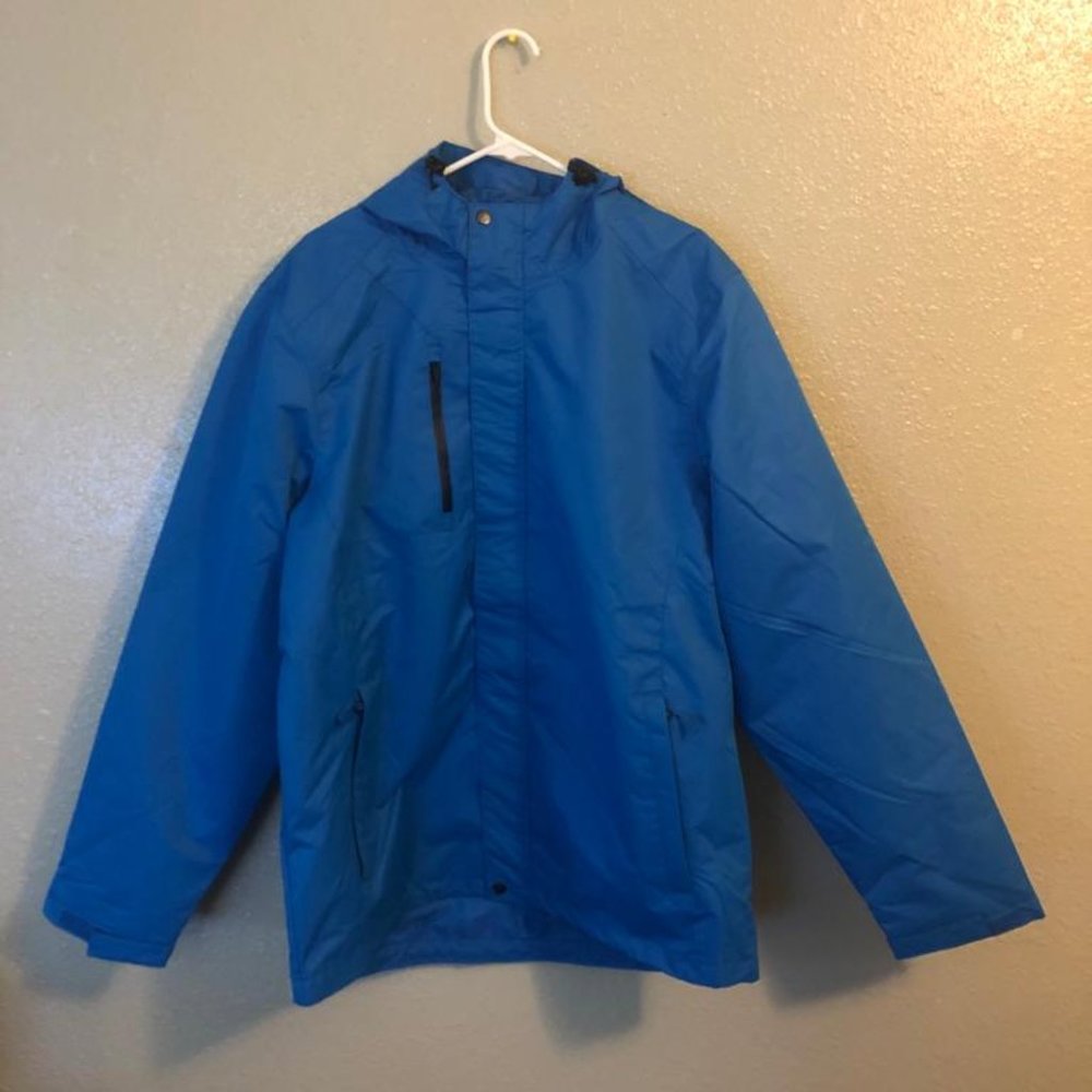 Blue Port Authority Rain Jacket, Size XL